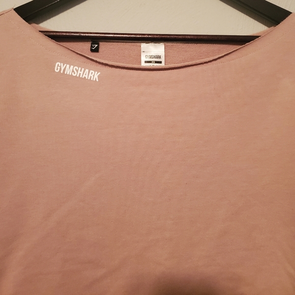 Gymshark Women's Long Sleeve Mauve Wide Neck Cut Out Workout Top Size XS - Picture 3 of 13